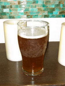 A glass of Crusader Ale